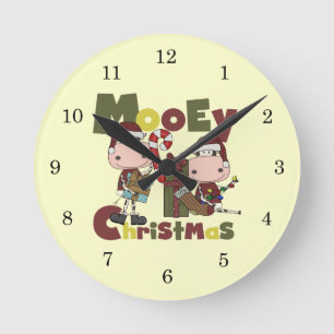 Horloge Ronde Noël de Mooey