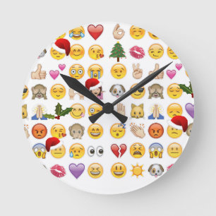 Horloge Ronde noël emojis