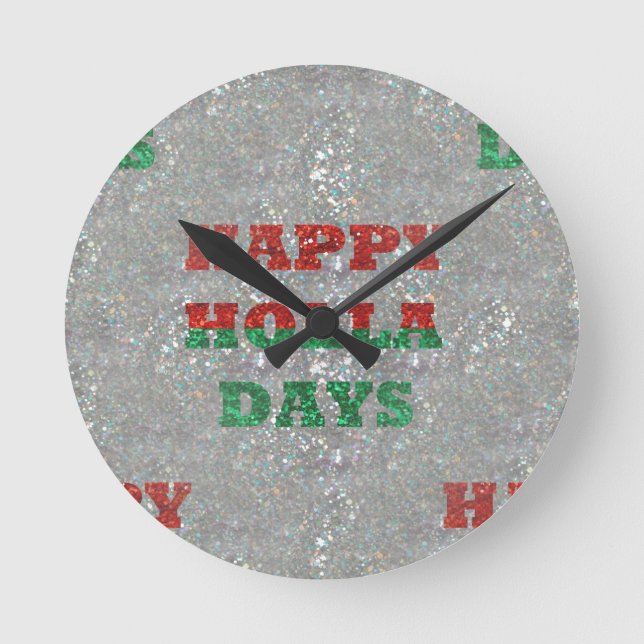 Horloge Ronde noël joyeux holla jours (Recto)