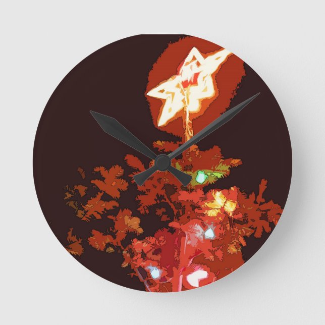Horloge Ronde Noël peint (Recto)