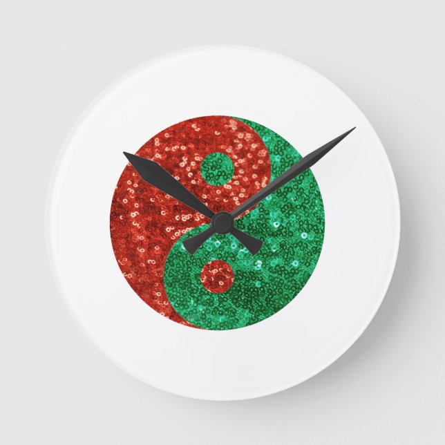 Horloge Ronde noël yin yang (Recto)