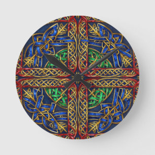 Horloge Ronde Nœuds celtiques médiévaux antiques