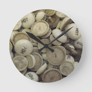 Horloge Ronde Noeuds vintages en porcelaine chaude et froide