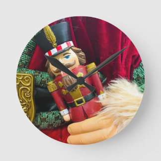Horloge Ronde Noisette de Noël