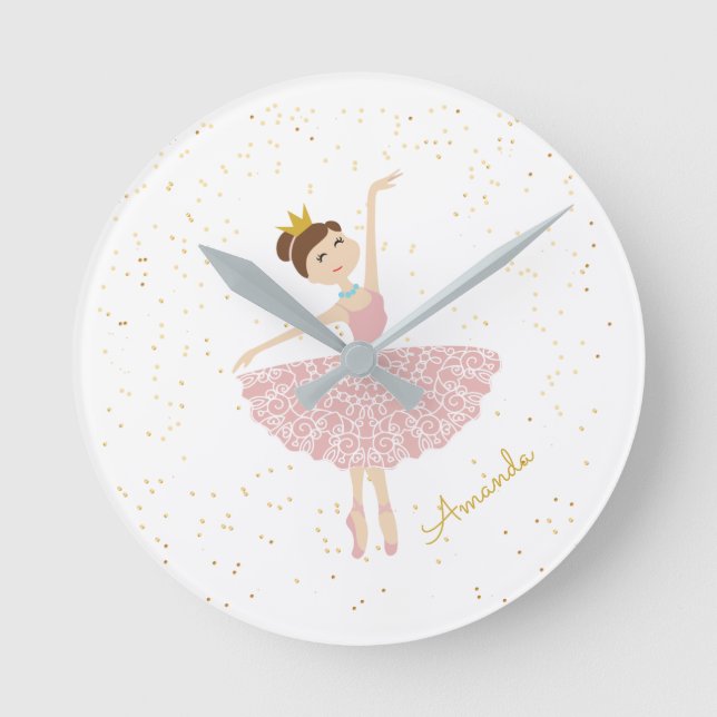 Horloge Ronde nom ballerina personround clock (Recto)