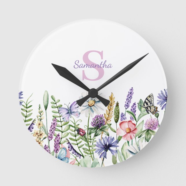 Horloge Ronde Nom botanique de la flore monographique (Recto)