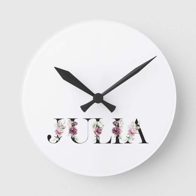 Horloge Ronde Nom Julia (Recto)