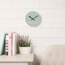 Nom personnalisé Vert Sauge Minimaliste Moderne