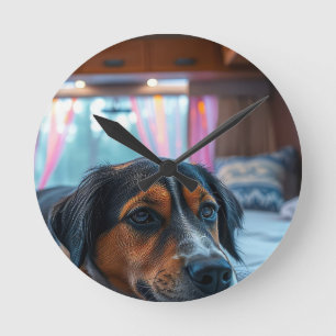 Horloge Ronde Nom : Rêves de Chien Endormi
