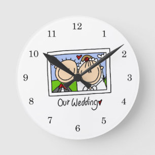 Horloge Ronde Nos T-shirts et Cadeaux de Mariage pour la Mariée