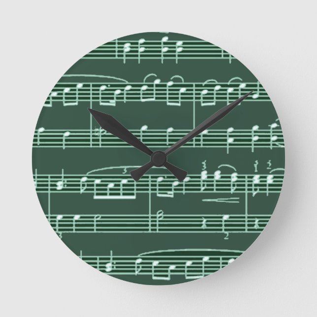 Horloge Ronde note musicale à motif (Recto)