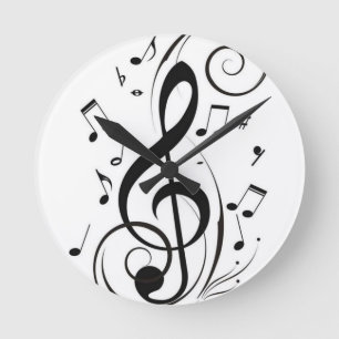 HORLOGE RONDE ****NOTE MUSICALE*** FERMER