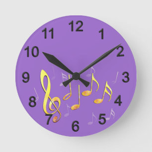 Horloge Ronde Notenschlüssel und Noten