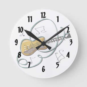Horloge Ronde notes de guitare abstraites musique.png