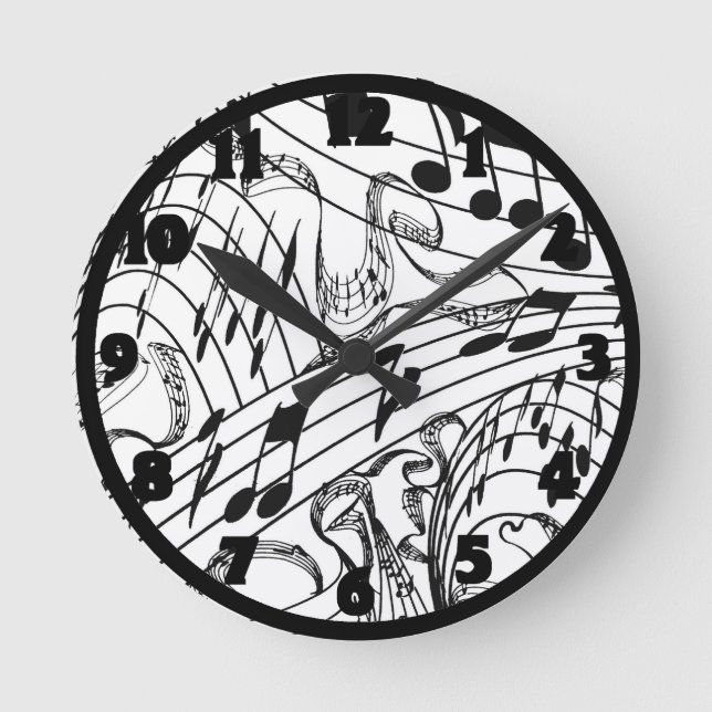 HORLOGE RONDE NOTES MUSIC (Recto)
