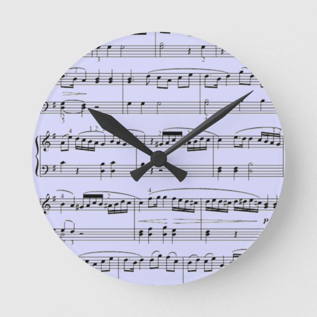 Horloge Ronde notes musicales (Recto)