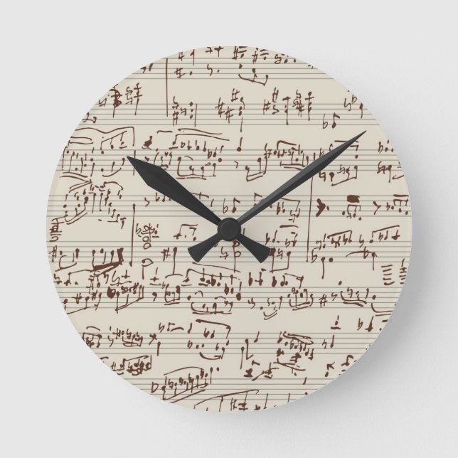 Horloge Ronde Notes musicales (Recto)