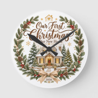 Horloge Ronde Notre Premier Noël dans Notre Nouvelle Maison Orne