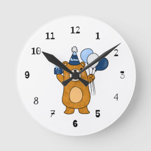 Horloge Ronde Nounours en peluche
