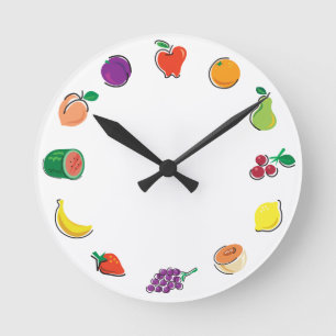 Horloge Ronde Nourriture pour Thought_Totally fruité