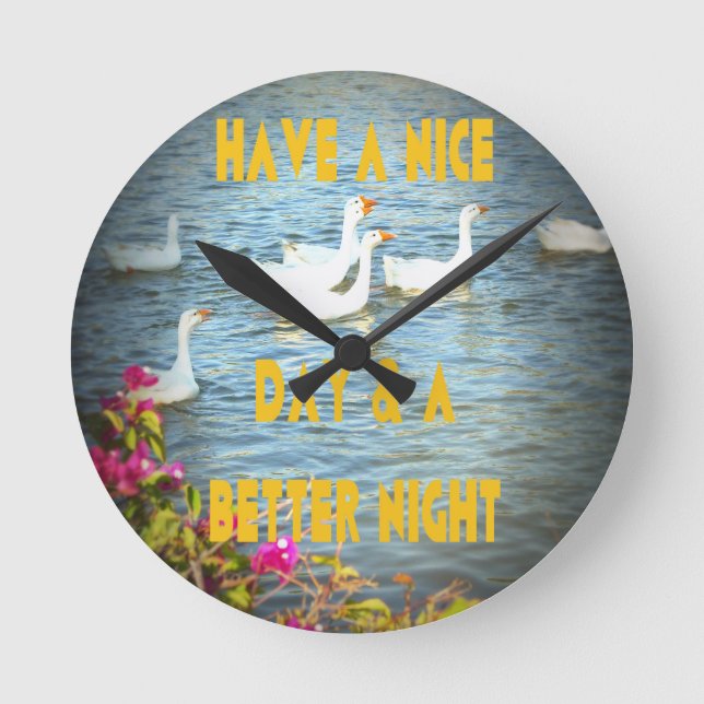 Horloge Ronde Nous laissons toujours nos clients heureux et sati (Recto)