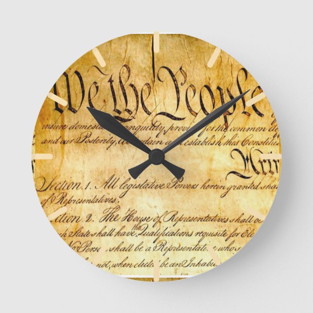 Horloge Ronde Nous le peuple - Constitution (Recto)