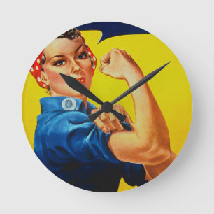Horloge Ronde Nous pouvons le faire Rosie le Riveter
