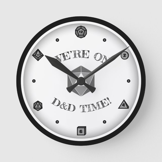Horloge Ronde Nous sommes sur D&D Time - GRAY (Recto)