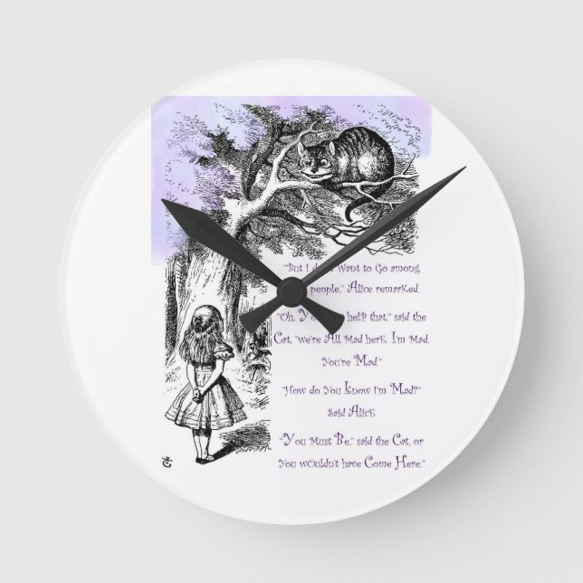 Horloge Ronde Nous sommes tous fous ici (Recto)