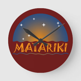 Horloge Ronde Nouvelle-Zélande Sept Soeurs Maori MATARIKI 1b
