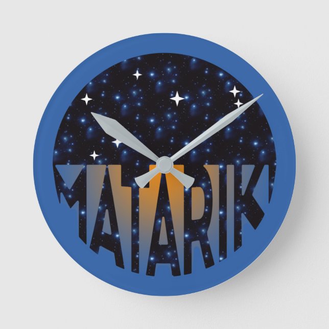 Horloge Ronde Nouvelle-Zélande Sept Soeurs Maori MATARIKI 2c (Recto)