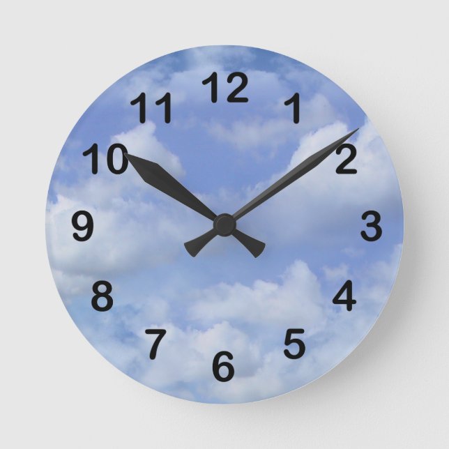Horloge Ronde Nuages (Recto)