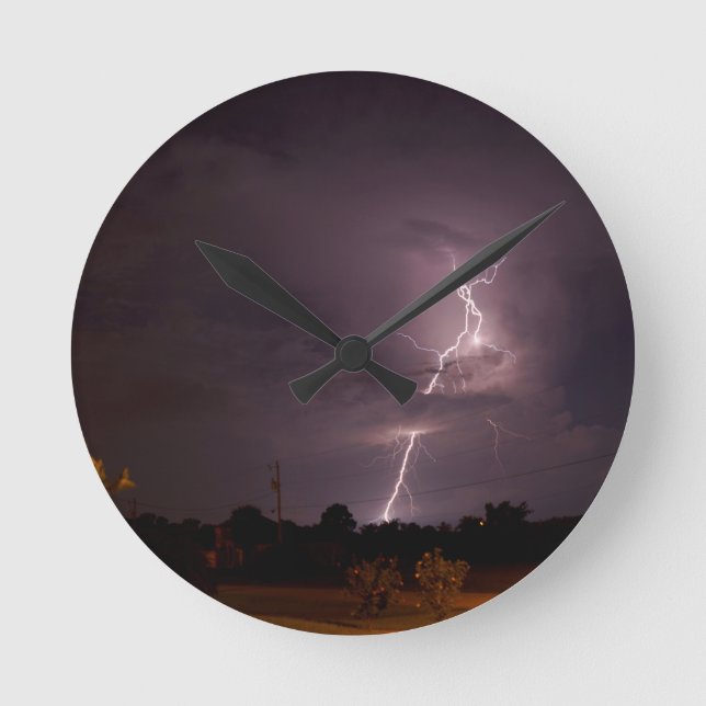 Horloge Ronde Nuages de tempête nocturne (Recto)