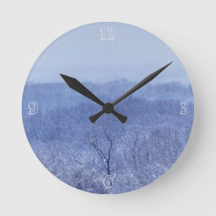 Horloge Ronde Nuances de bleu