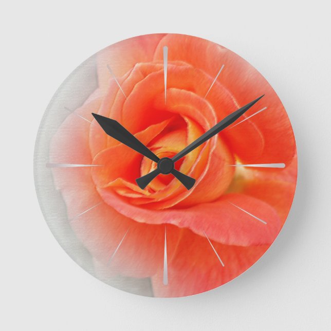 Horloge Ronde nuances de rose en pastel (Recto)