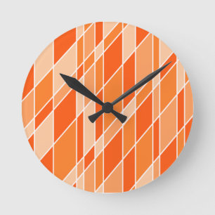 Horloge Ronde Nuances d'orange