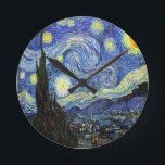 Horloge Ronde Nuit étoilée Par Vincent Van Gogh 1889<br><div class="desc">A ma connaissance,  ces images sont du domaine public et sont censées être libres d'utilisation sans restriction aux Etats-Unis. Veuillez me contacter si vous découvrez que ces images ne sont pas du domaine public.</div>