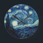 Horloge Ronde Nuit Starry Par Vincent Van Gogh<br><div class="desc">Nuit Starry Par Vincent Van Gogh</div>