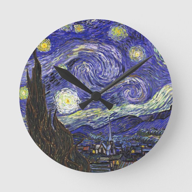 Horloge Ronde Nuit Van Gogh Starry (Recto)