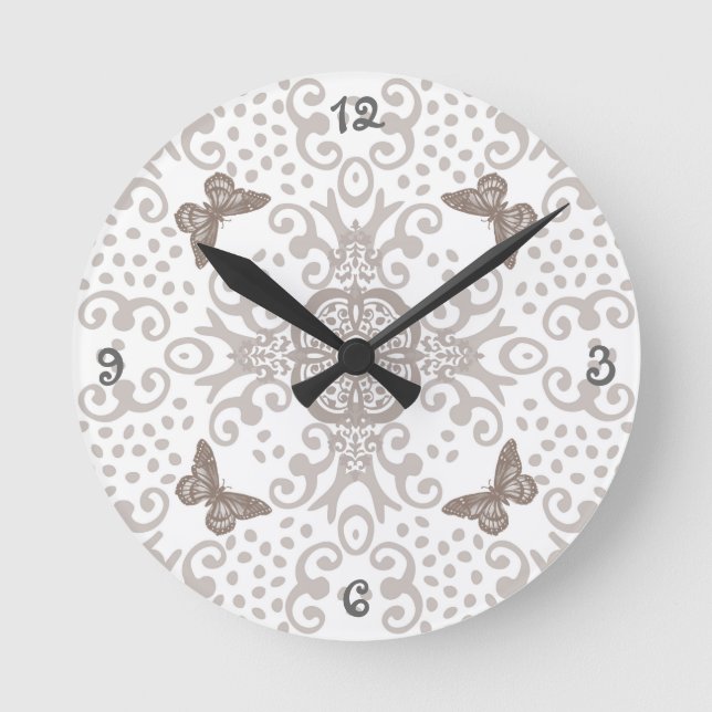 Horloge Ronde Numéro Blanc du beurre Médallion (Recto)