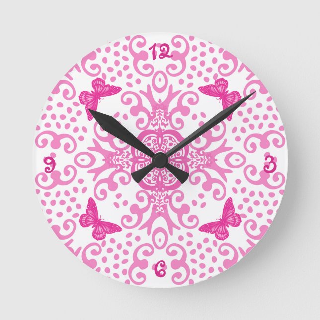Horloge Ronde Numéro de Pink (Recto)