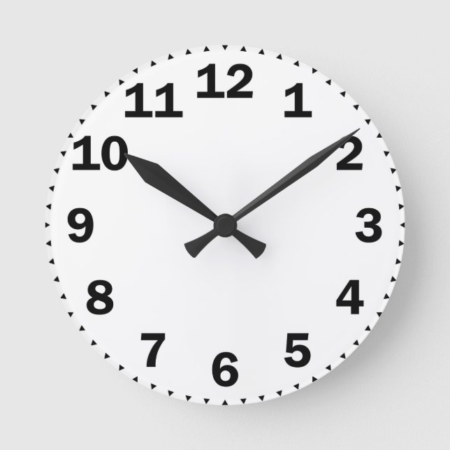 Horloge Ronde numéro noir (Recto)