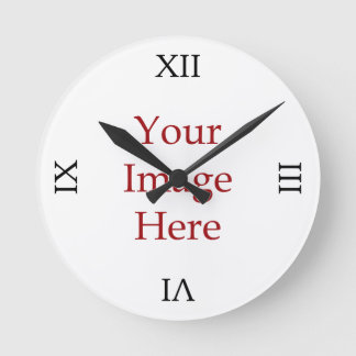Horloge Ronde Numéros romains Créez votre propre