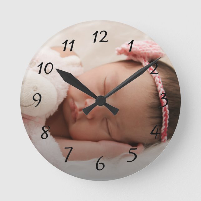 Horloge Ronde Nursery Photo Baby (Recto)