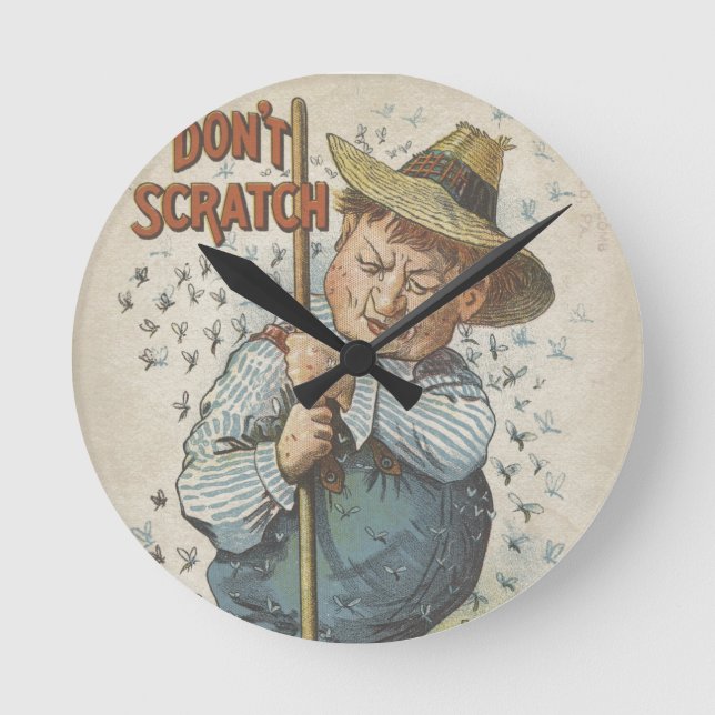 Horloge Ronde N'utilisez pas de cratch Mentholatum Ephemera (Recto)