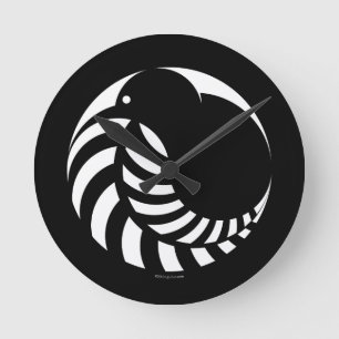 Horloge Ronde NZ Kiwi / Silver Fern Emblem