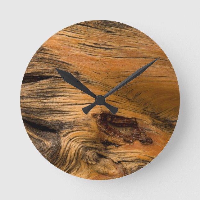 Horloge Ronde Oak Wood Round (Recto)