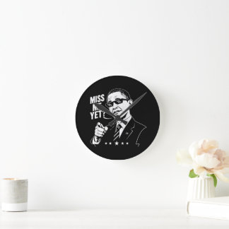 Horloge Ronde Obama 2028 Me Manques-Tu Encore Président 44 Drôle