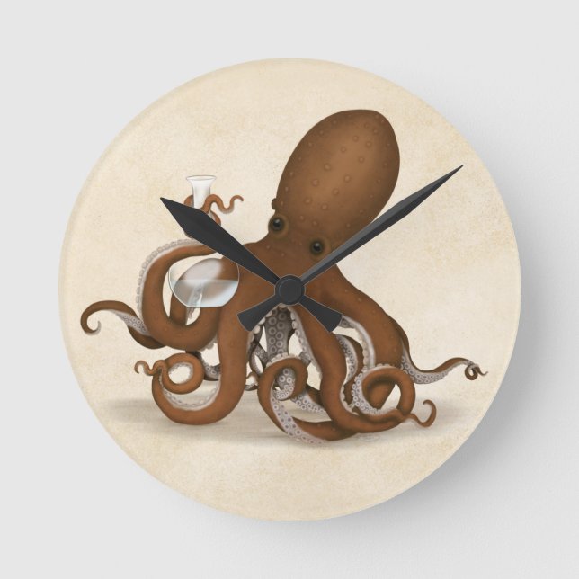 Horloge Ronde Octopus Holding (Recto)