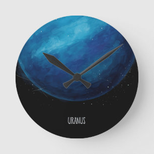 Horloge Ronde Oeuvre de la planète Uranus - Illustration de l'es